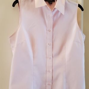 Kasper Separates Pink Sleeveless Blouse Sz 12